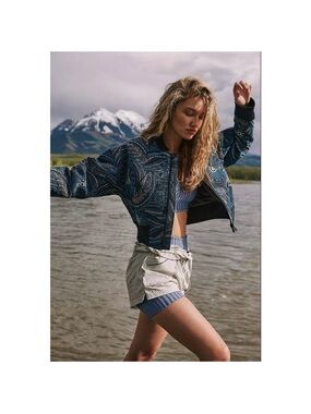 Free People FP Movement Garden Party bomber jacket. NWT